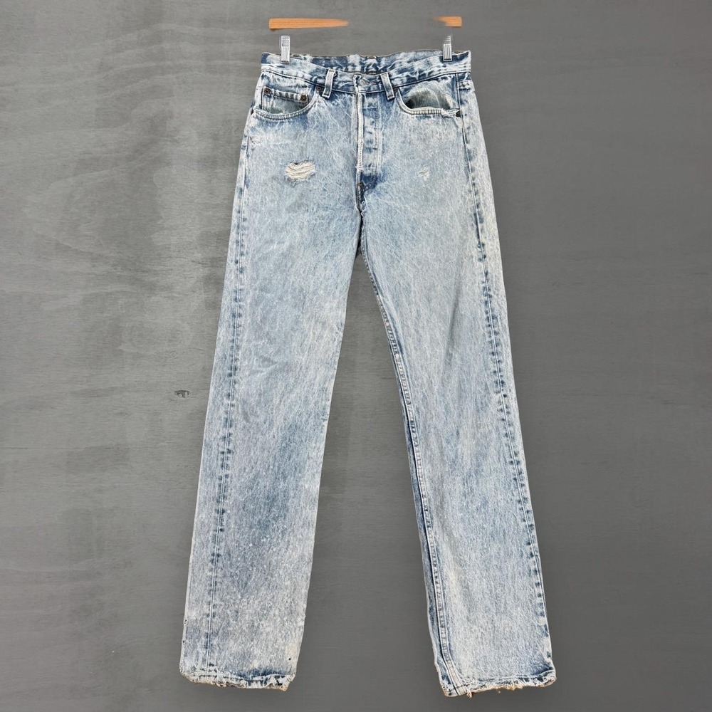 Vintage Levi's 501 xx Jeans Light Acid Wash Button Fly Made in USA 30 x 32